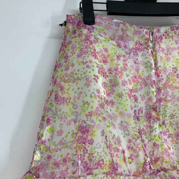 Wildfox Skirt Sydney Floral Print Mini Ruffle - Picture 10 of 12